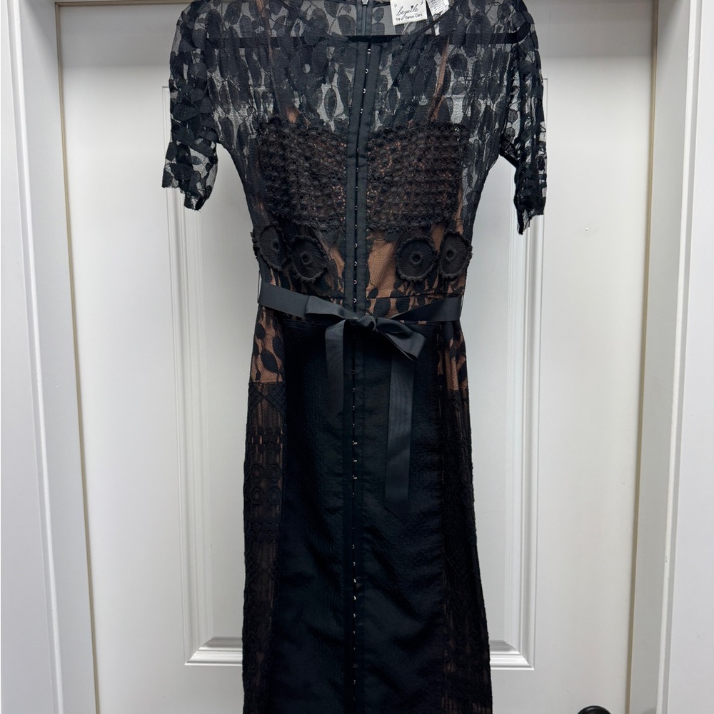 Beguile Byron Lars for Anthropologie Black Lace Carissima Sheath Dress - Picture 6 of 16